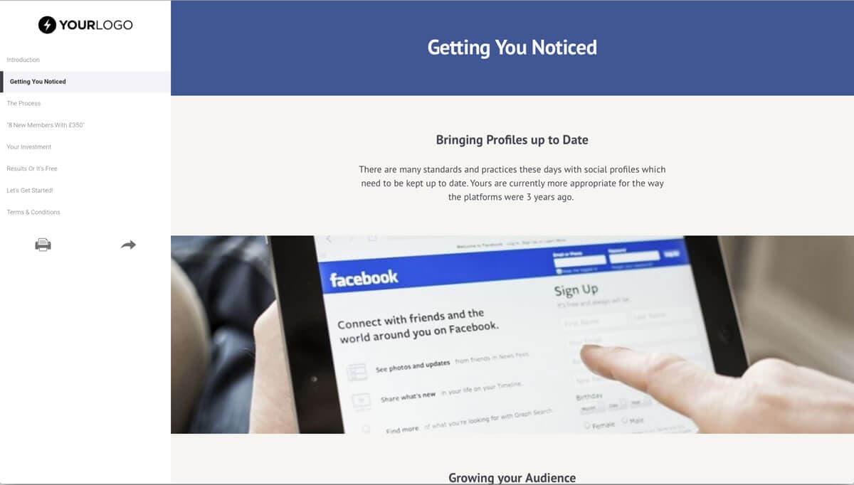 Better Proposals template